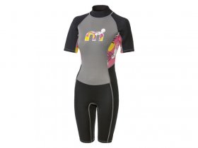 Mistral Damen Neopren-Shorty mit Reißverschluss am Rücken, grau/schwarz