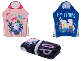Kinder Badeponcho 60 x 120 cm / Strandtuch 75 x 150 cm