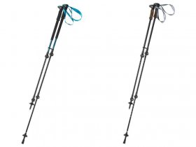 CRIVIT Aluminium-Trekkingstöcke, stufenlos höhenverstellbar