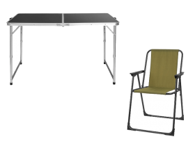 CRIVIT CRIVIT Campingset - Campingtisch faltbar + Campingstuhl