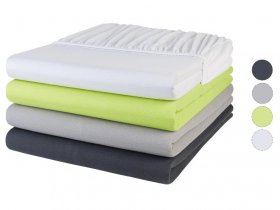 LIVARNO home Jersey-Spannbettlaken, 90-100 x 200 x 25 cm