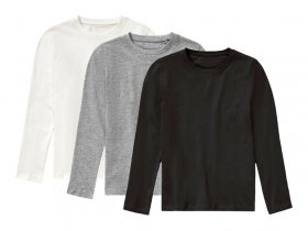 pepperts!® Kinder Jungen Langarmshirts, 3 Stück, mit Rundhalsausschnitt