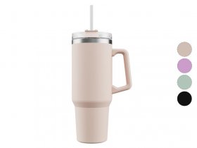 LIVARNO home Doppelwandiger-Edelstahl-Becher mit Griff