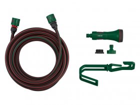 PARKSIDE® Terrassenschlauch-Set, 7,5 m, mit Gartenbrause und Wandaufhängung
