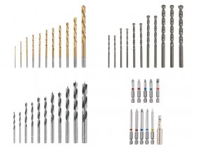 PARKSIDE® HSS-Bohrersatz / Stein-Bohrersatz / Holz-Bohrersatz / Bit-Set, 11-teilig