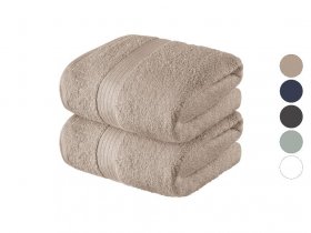 LIVARNO home Frottier-Handtücher, 2 Stück