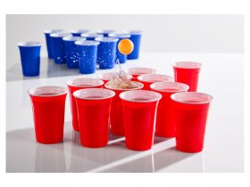 ERNESTO® Beer Pong, wiederverwendbar, mit praktischen Markierungen