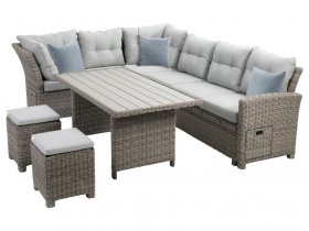 Greemotion Loungeset »Malia«, 5-teilig, halbrund, grau