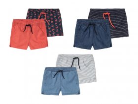 lupilu® Kleinkinder Shorts, 2 Stück, mit kleinen Seitenschlitzen