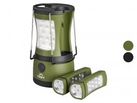 CRIVIT 2-in-1-Campinglampe, mit 2 entnehmbaren Taschenlampen