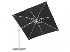 Schneider Schneider Ampelschirm »RHODOS TWIST BIANCO«, 300 x 300 cm, mit Plattenständer, imprägniert