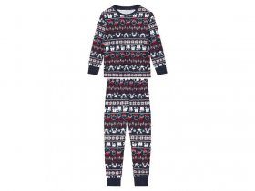 lupilu® Kinder Pyjama, mit Weihnachtsdesign