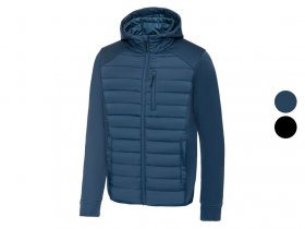 CRIVIT Herren Hybridjacke Outdoor, mit recyceltem Material, wasser- und windabweisend