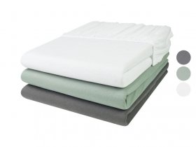 LIVARNO home Jersey-Spannbettlaken, 90-100 x 200 cm