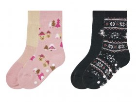 lupilu® Kleinkinder Thermosocken, 2 Paar, mit Silikonnoppen
