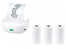 SILVERCREST® Mini Pocket Printer + Refills Photo Paper White