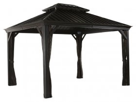 SOJAG Canada SOJAG Canada Pavillon »Messina«, aus Aluminium, Stahldach mit Lüftung, inkl. Fliegengitter