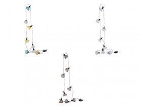 LIVARNO home LED-Lichterkette, 8 Lampenschirmen