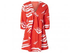 esmara® Damen Kleid, aus Leinen und Baumwolle