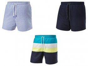 CRIVIT Herren Badeshorts mit Innenhose aus Netz-Qualität