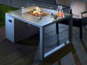 buschbeck Loungetisch und Feuerstelle »Lagos«, B 115 x T 75 x H 58,5 cm, grau