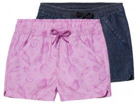lupilu® Kleinkinder Shorts, 2 Stück, reine Baumwolle