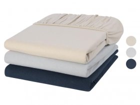 LIVARNO home Feinbiber-Spannbettlaken, 140-160 x 200 cm