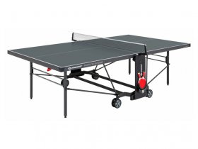 Schildkröt Tischtennisplatte PowerTec Outdoor, wetterfester, trendiges matt-schwarzes Design, klappbar