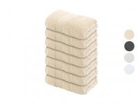 LIVARNO home Frottier-Gästetücher-Set, 8-teilig, 30 x 30 cm