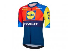 Santini Herren Kurzarmtrikot »Lidl-Trek-Team 2025«, atmungsaktiv und leicht