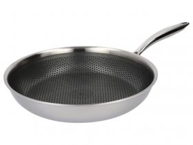 SILVERCREST® Premium-Edelstahlpfanne, sehr kratz- und abriebfest, Ø 28 cm