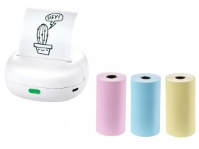 SILVERCREST® Mini Pocket Printer + Refills Photo Paper Color