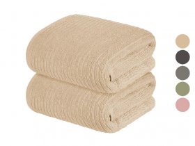 LIVARNO home Frottier-Handtücher, 2 Stück