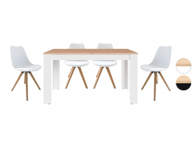 byLIVING KIRA Tischgruppe, Tisch 140 oder 160 cm, 4 Stühle