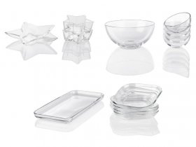 LIVARNO home Glas-Schalen-/Servierteller-Set