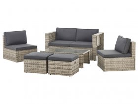 Juskys Polyrattan Lounge »Salou«, 6-tlg.