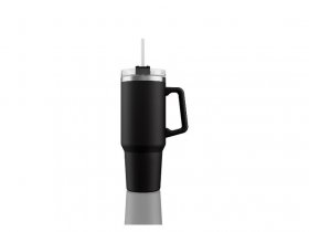 LIVARNO home Doppelwandiger-Edelstahl-Becher mit Griff