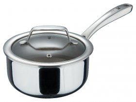 Masterpro by Roland Trettl Edelstahl-Stielkasserole GIRO 3, Ø 16 cm, mit Deckel