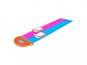 Bestway Doppel-Wasserrutsche mit aufblas baren Schwimmtieren 487 x 138cm