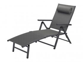 LIVARNO home Alu-Liegestuhl »Houston«, mit Armlehne, grau