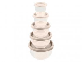 LIVARNO home Frischhaltedosen-Set, 5-teilig, ineinander verstaubar