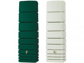 4rain 4rain Regentonne »SLIM«, 650 Liter Volumen, inklusive Auslaufhahn und Windsicherung
