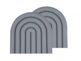 Masterpro Topfuntersetzer aus Silikon 2er Set 15 x 15 x 1 cm