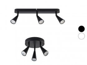 LIVARNO home LED-Deckenleuchte, 3 Strahler, warmweiß
