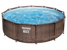 Bestway »Steel Pro Max™ DELUXE SERIES™« Set, mit Filterpumpe und Leiter Ø 366 x H 100 cm
