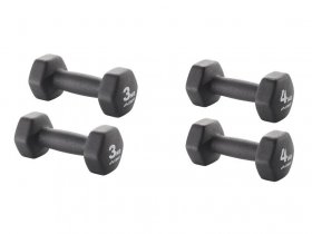CRIVIT Kurzhantel-Set, 2x 3 kg / Kurzhantel-Set, 2x 4 kg