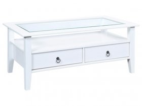 Inter Link Couchtisch mit Sicherheitsglas und Schubladen