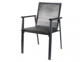 LIVARNO home Alu-Gartenstuhl »Miami«, im Rope-Design, anthrazit