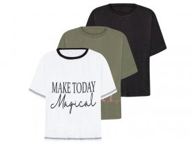 pepperts!® Kinder Mädchen T-Shirts, 3 Stück, mit überschnittenen Schultern