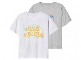 pepperts!® Kinder Mädchen T-Shirts, 2 Stück, mit Print